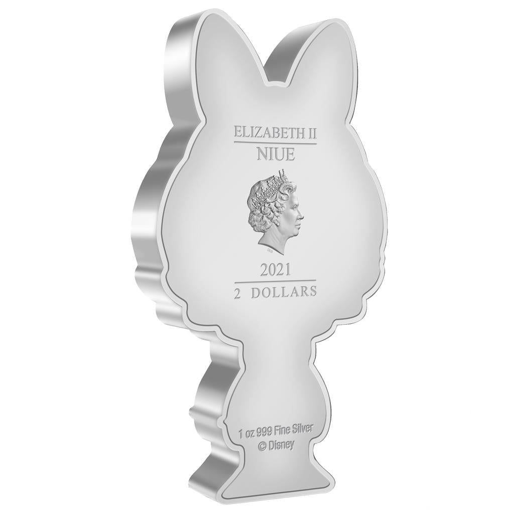 Niue 2021 $2 Chibi Disney Mickey and Friends Daisy Duck Shaped 1oz Silver Proof Coin