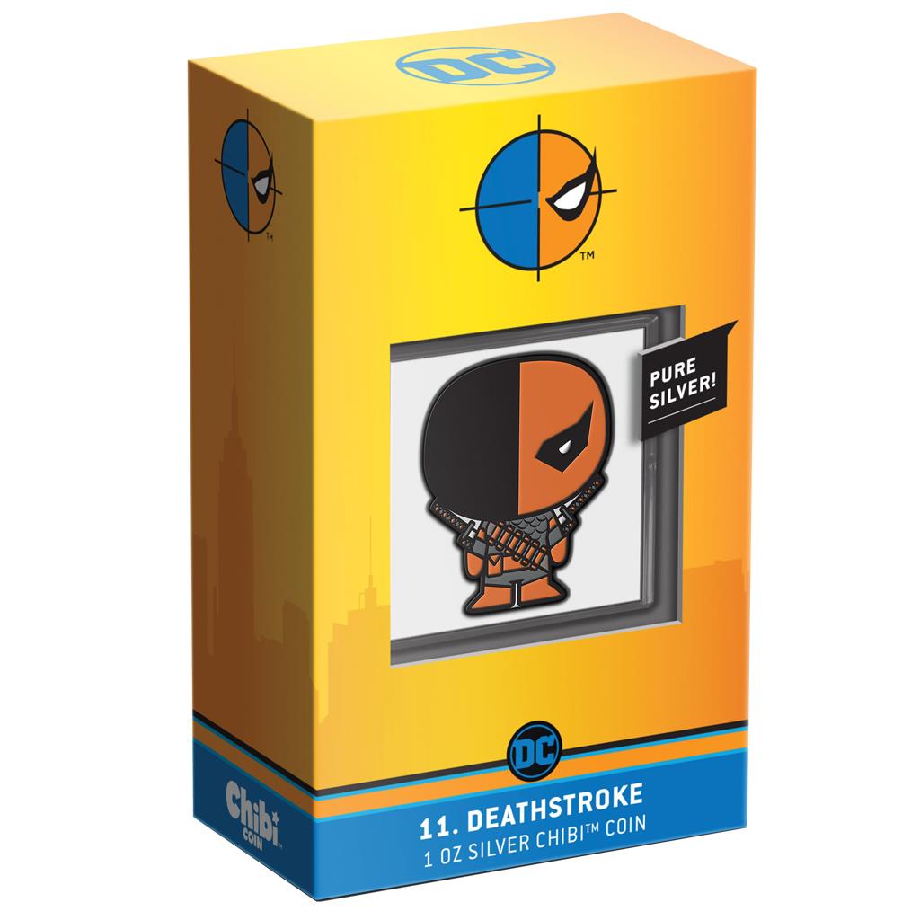Niue 2021 $2 Chibi DC Comics Deathstroke Shaped 1oz Silver Proof Coin