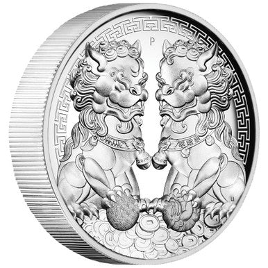 2020 $2 Double Pixiu 2oz Silver High Relief Proof Coin