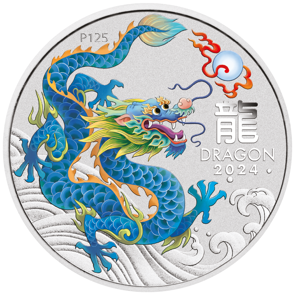 2024 50c Lunar Year of The Dragon 1/2oz Silver 10 Coin Set