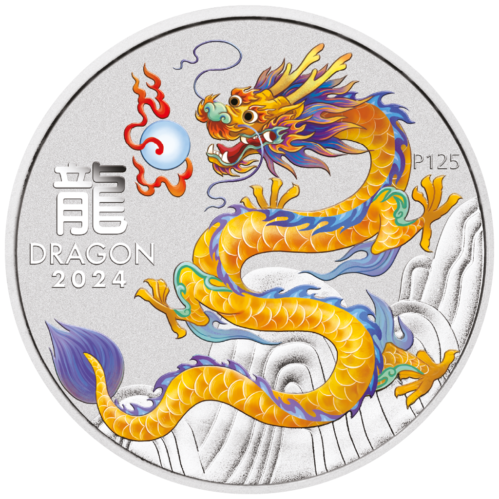 2024 50c Lunar Year of The Dragon 1/2oz Silver 10 Coin Set