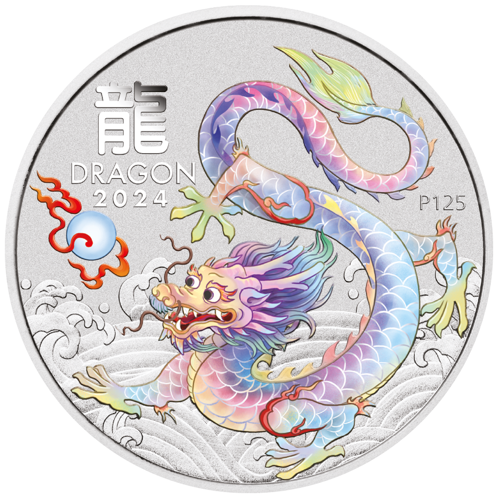 2024 50c Lunar Year of The Dragon 1/2oz Silver 10 Coin Set