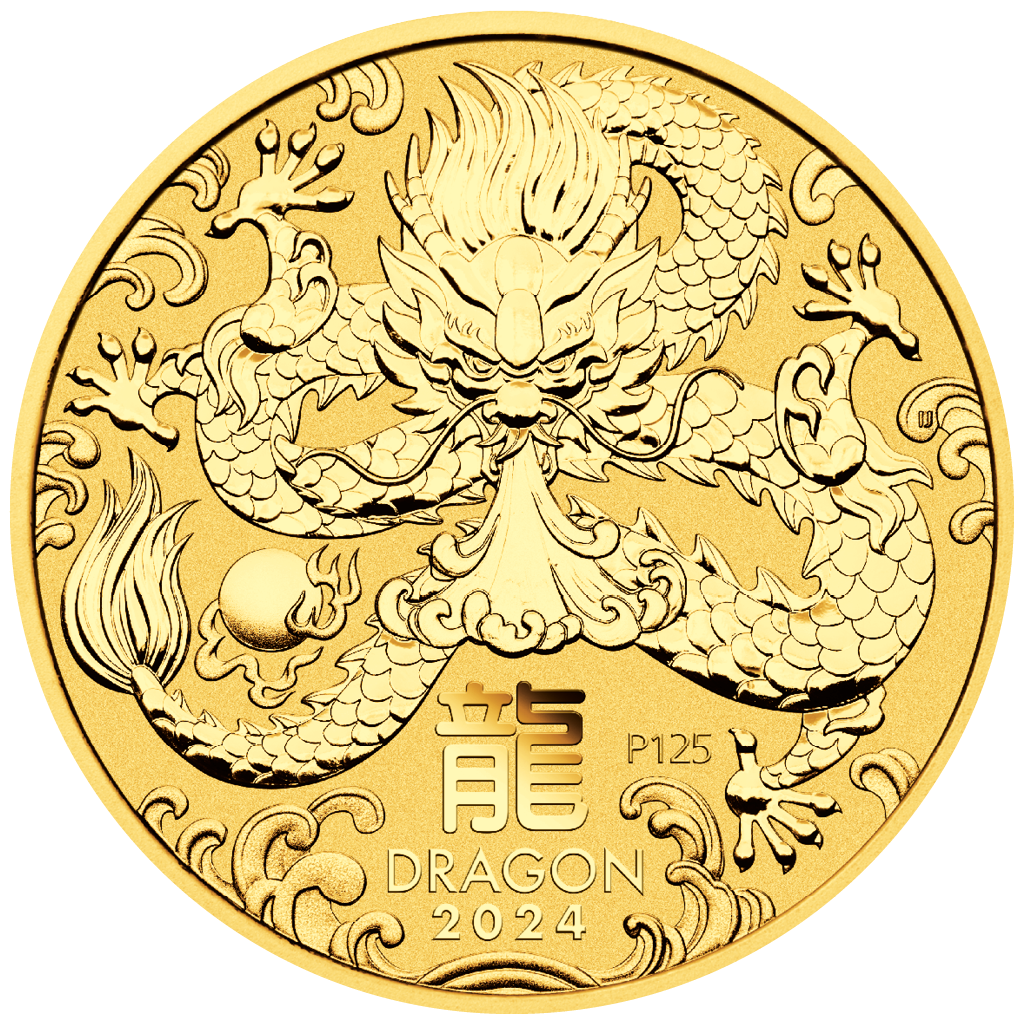 2024 50c Lunar Year of The Dragon 1/2oz Silver 10 Coin Set