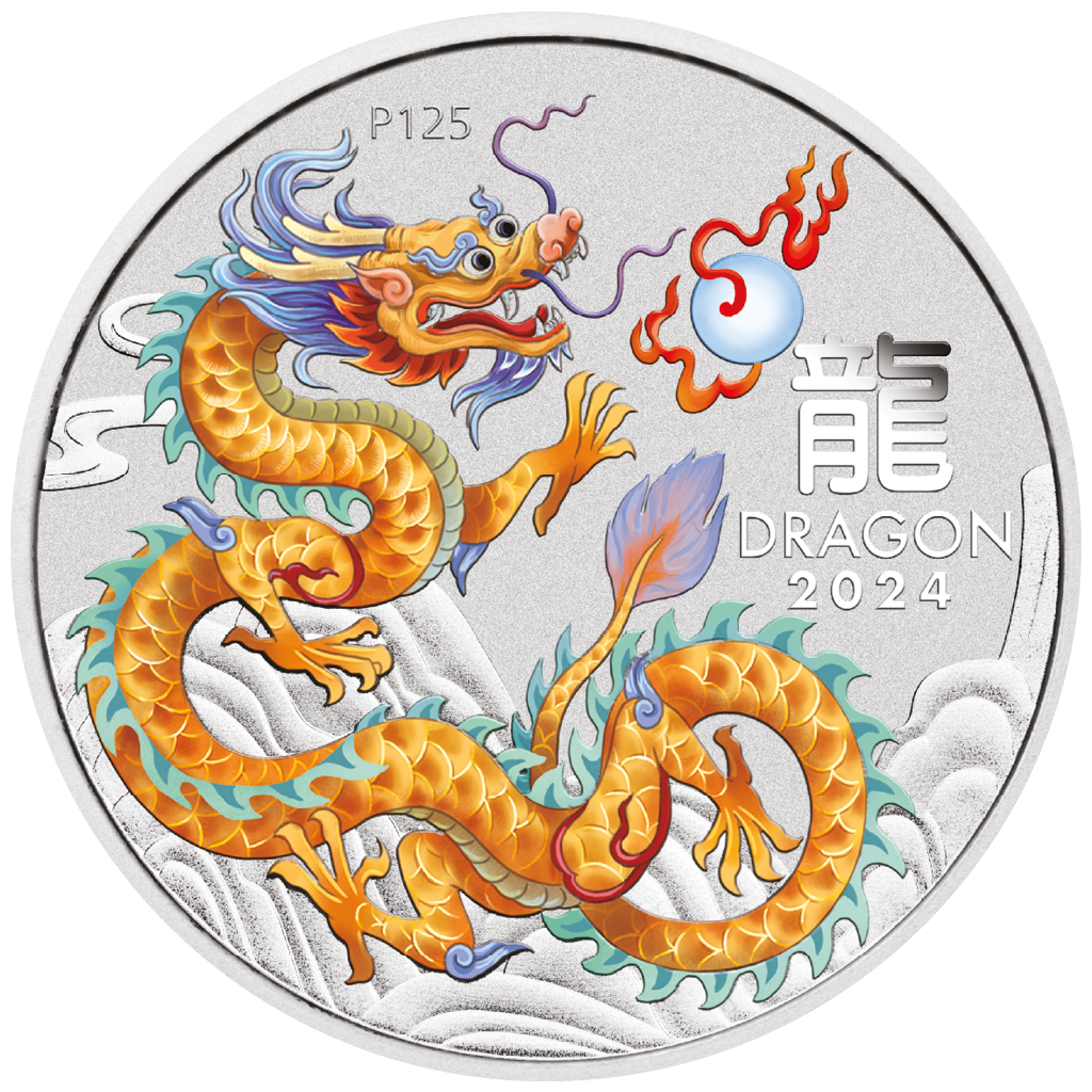 2024 50c Lunar Year of The Dragon 1/2oz Silver 10 Coin Set