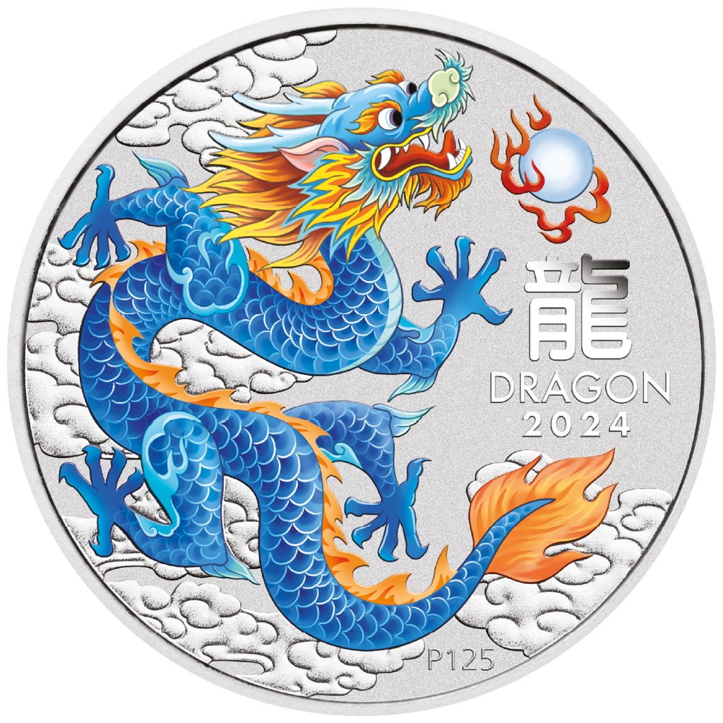2024 50c Lunar Year of The Dragon 1/2oz Silver 10 Coin Set
