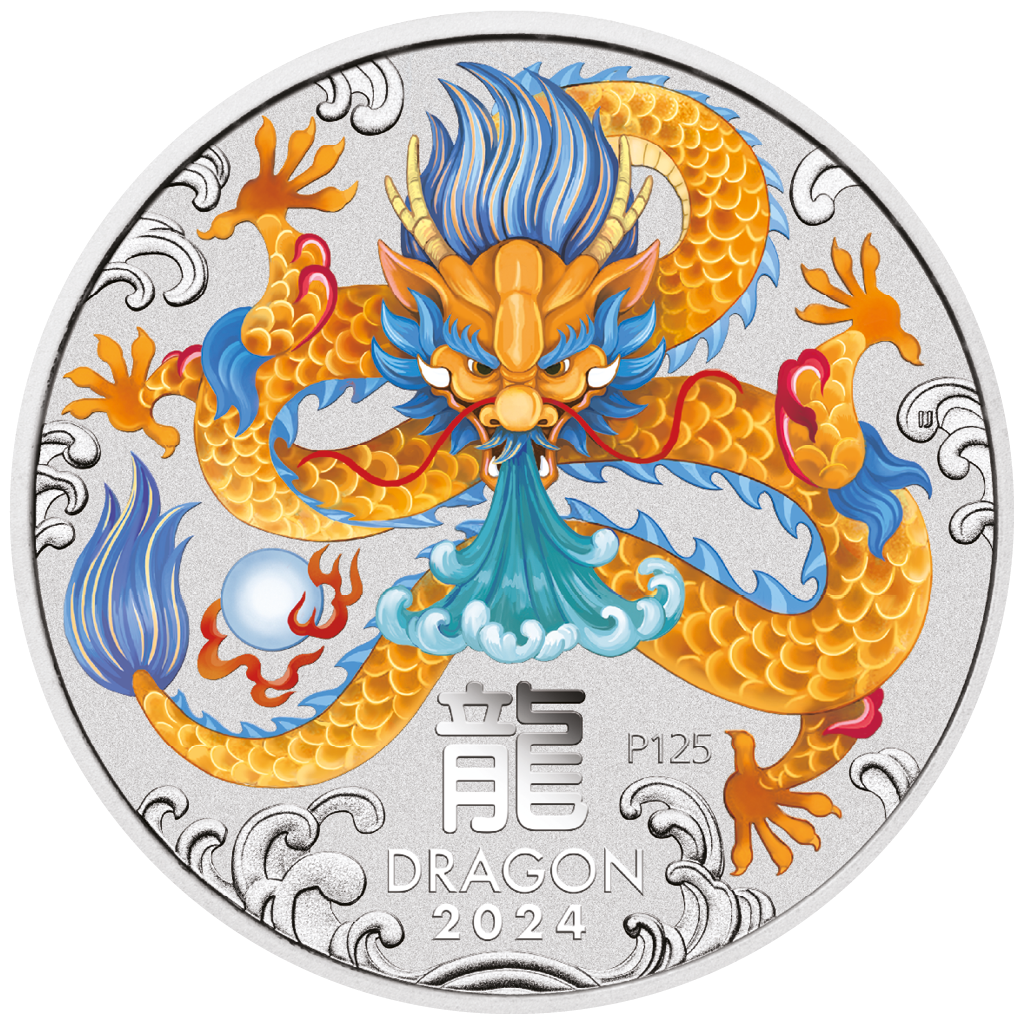 2024 50c Lunar Year of The Dragon 1/2oz Silver 10 Coin Set