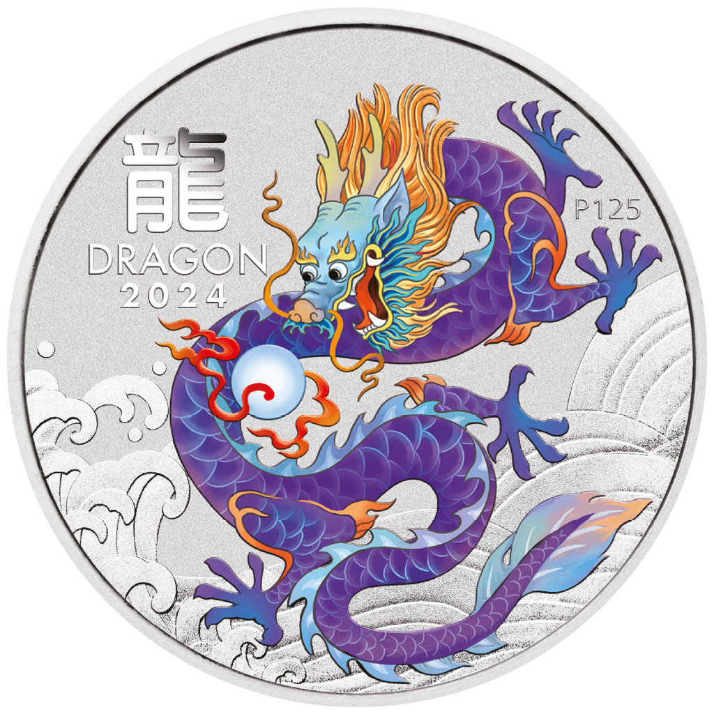 2024 50c Lunar Year of The Dragon 1/2oz Silver 10 Coin Set