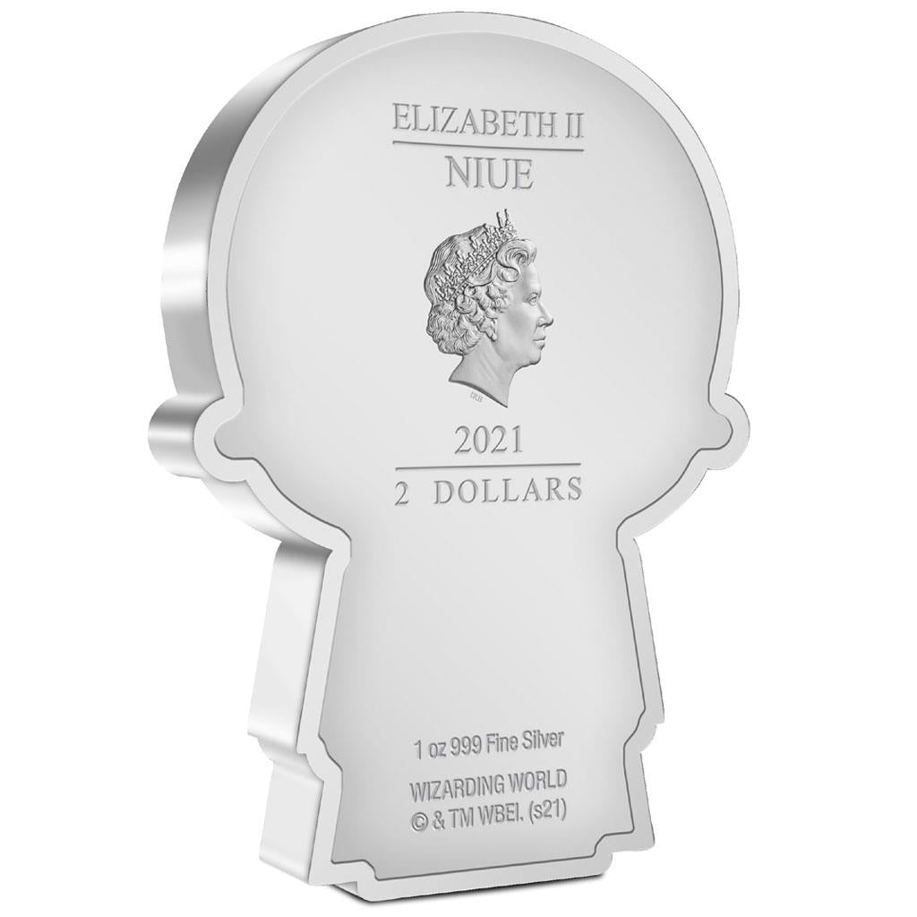 Niue 2021 $2 Chibi Fantastic Beasts Albus Dumbledore Shaped 1oz Silver Proof Coin