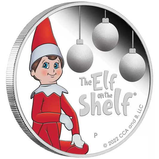 Tuvalu 2022 50c Elf On The Shelf 1/2oz Silver Coloured Proof Coin