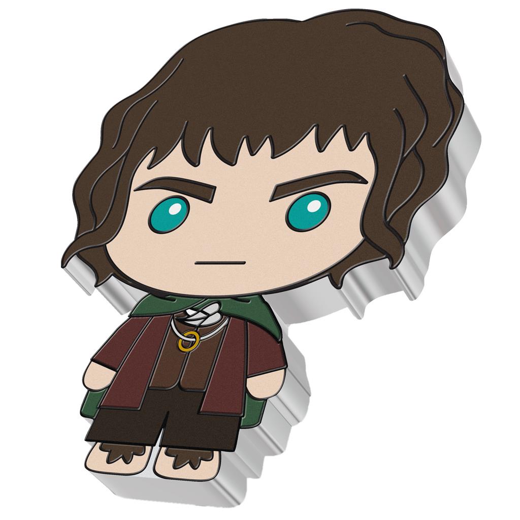 Niue 2021 $2 Chibi Lord of The Rings Frodo Baggins Shaped 1oz Silver Proof Coin