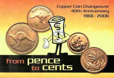 From Pence To Cents Copper Coin Changeover 40th Anniversary 4 Coin Set