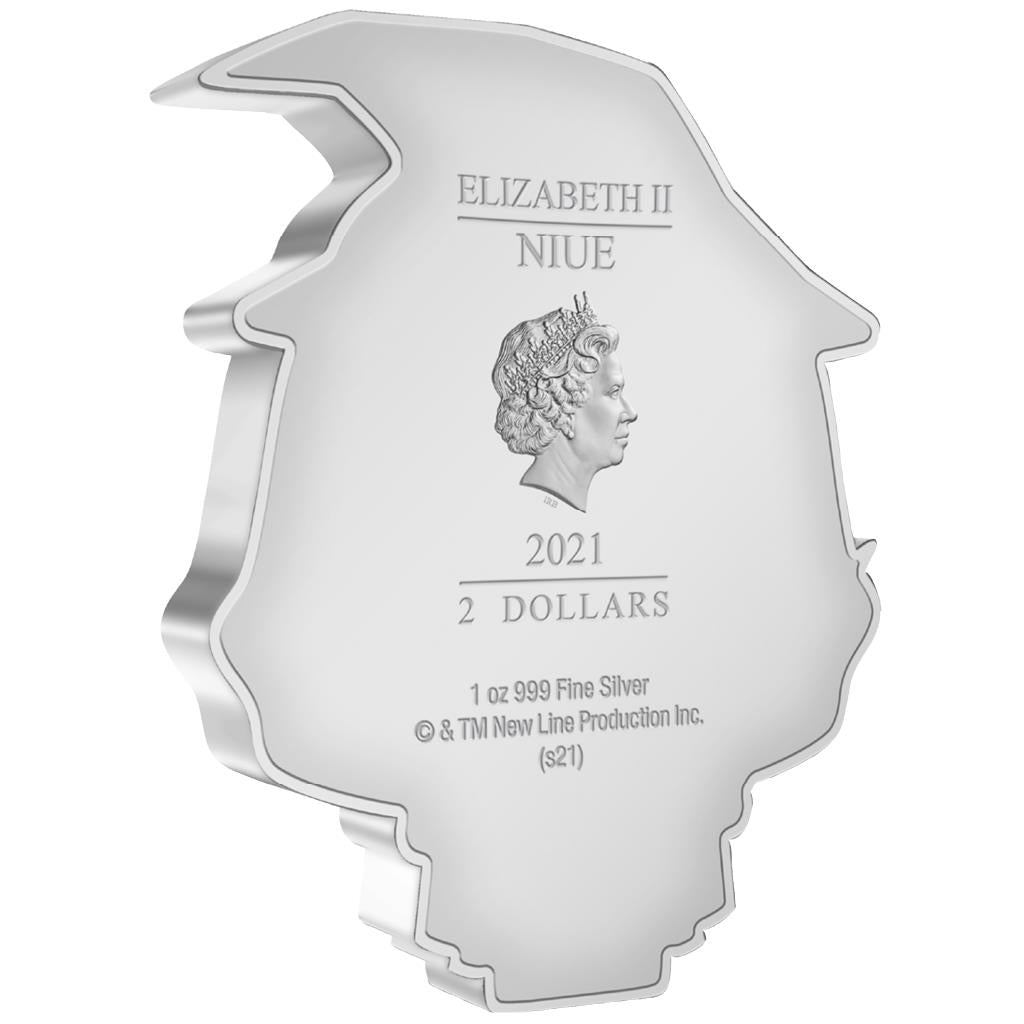 Niue 2021 $2 Chibi Lord of The Rings Gandalf The Grey Shaped 1oz Silver Proof Coin