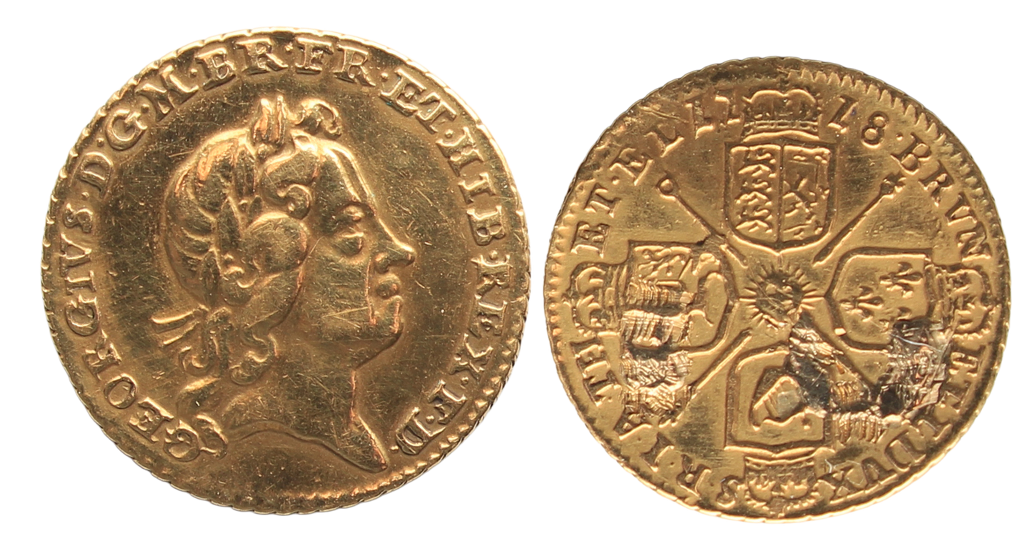 GB, 1718 George I Quarter Guinea