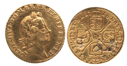 GB, 1718 George I Quarter Guinea