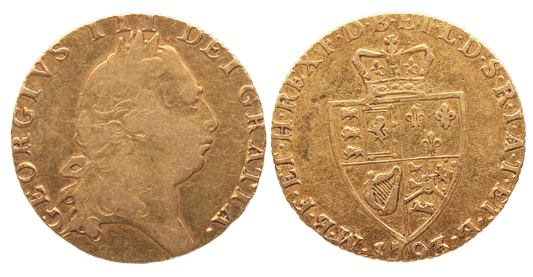 GB 1793 George III Spade Guinea Fine+