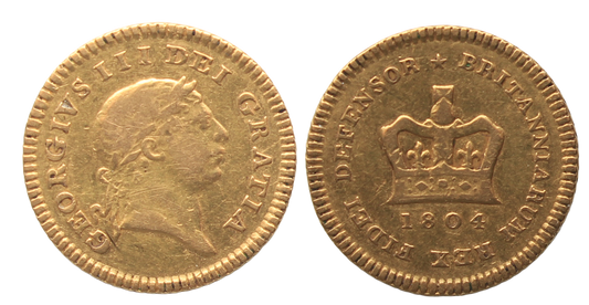 GB, 1804 George III Third Guinea gFine