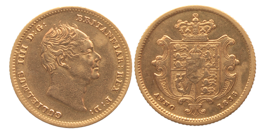 GB, 1835 George IV Half Sovereign gVF