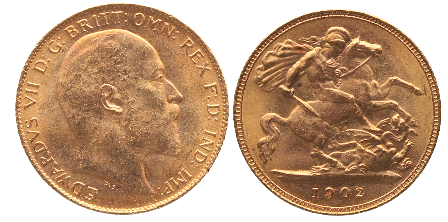 GB, 1906 Edward VII Half Sovereign UNC