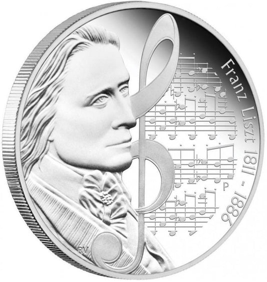 Tuvalu 2011 $1 Great Composers Franz Liszt 1811-1886 1oz Silver Proof Coin