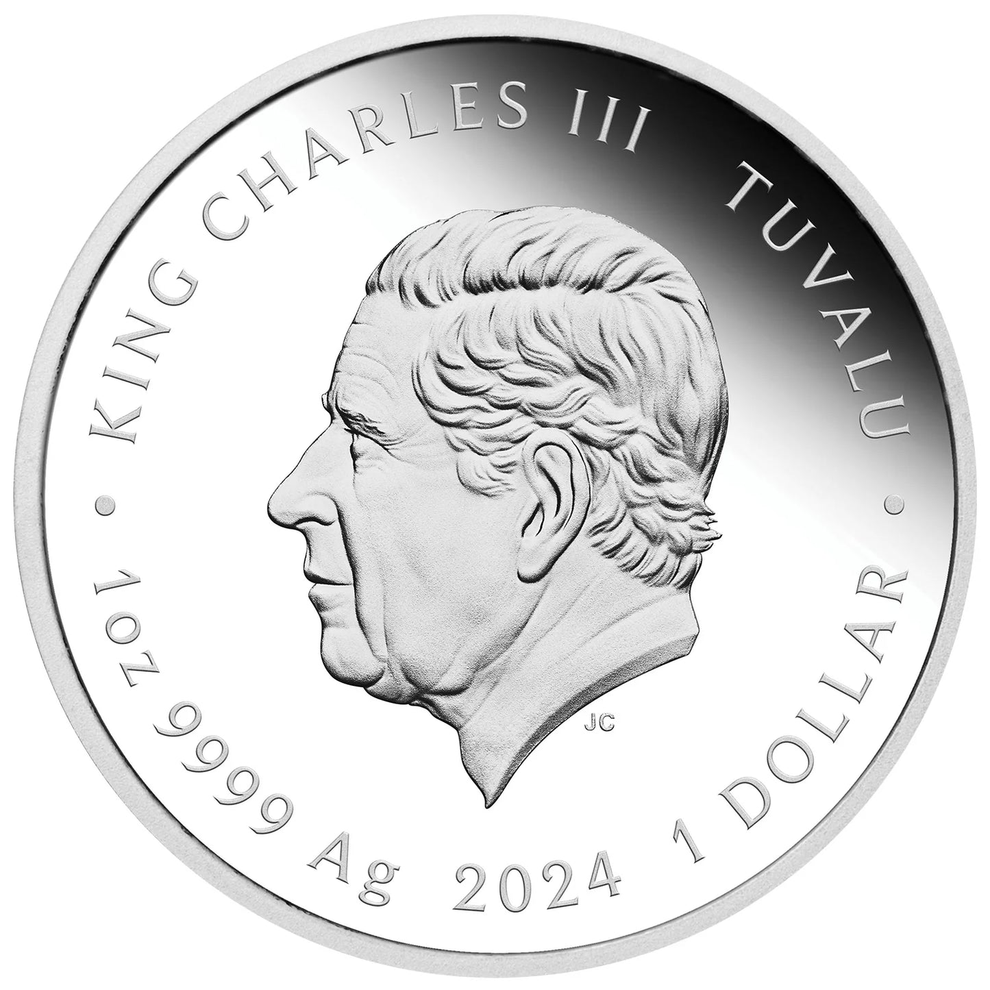 Tuvalu 2024 $1 James Bond 007 Daniel Craig 1oz Silver Proof Coloured Coin