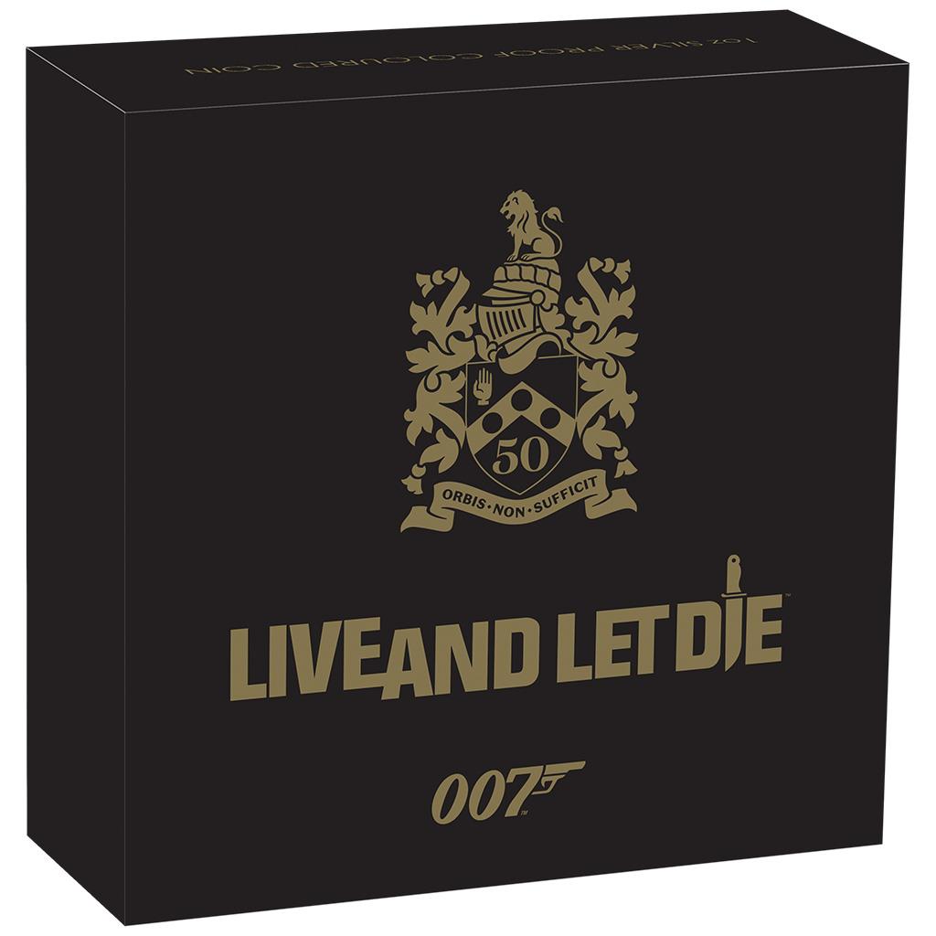 Tuvalu 2023 $1 James Bond 007 Live and Let Die 1oz Silver Coloured Proof Coin