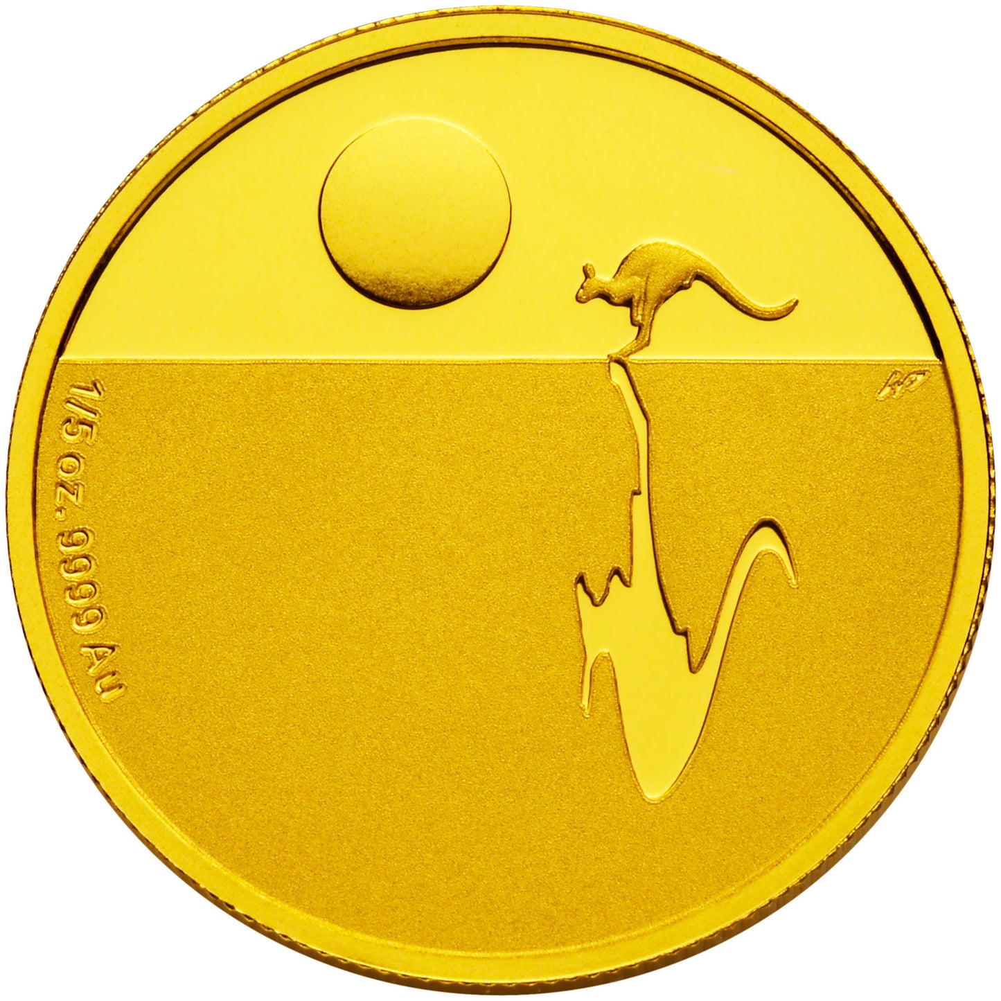 2012 $25 Kangaroo At Sunset 1/5oz Gold Proof Coin