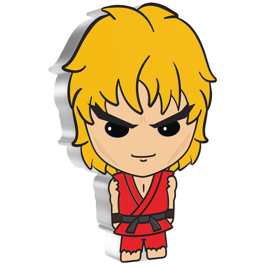Niue 2021 $2 Chibi Street Fighter Ken Shaped 1oz Silver Proof Coin