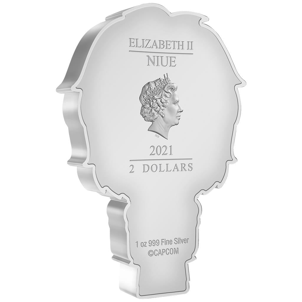 Niue 2021 $2 Chibi Street Fighter Ken Shaped 1oz Silver Proof Coin