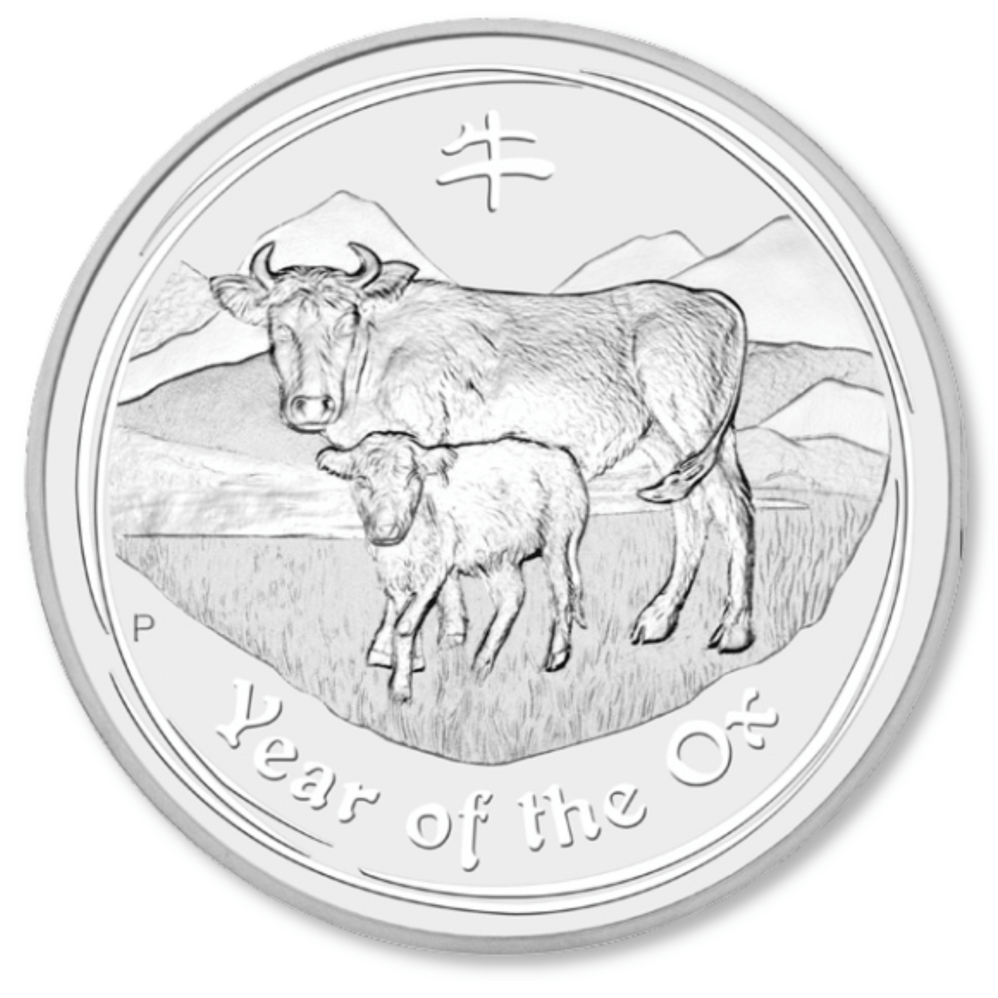 2009 $1 Lunar Year of The Ox 1oz Silver BU Coin