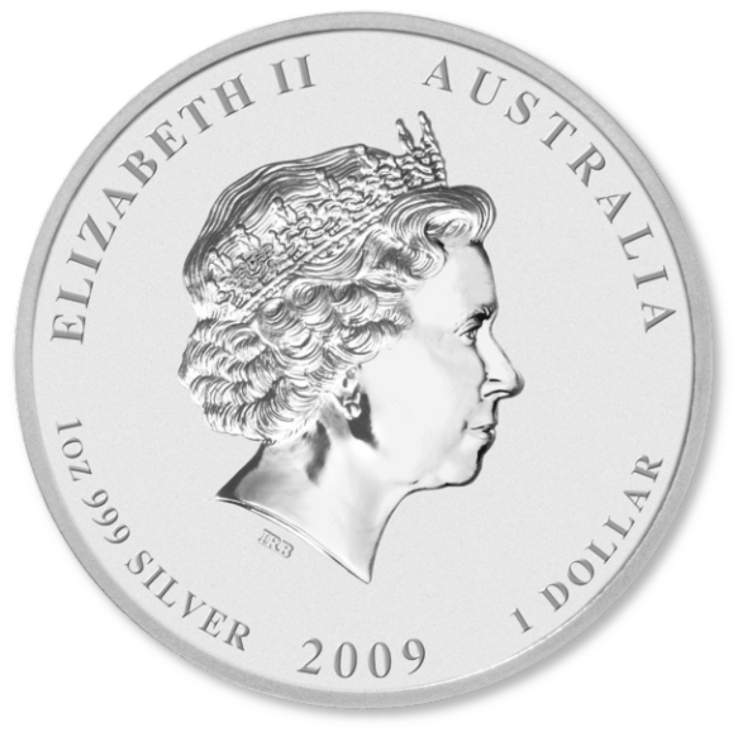 2009 $1 Lunar Year of The Ox 1oz Silver BU Coin