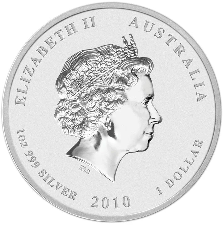 2010 $1 Lunar Year of The Tiger 1oz Silver BU Coin