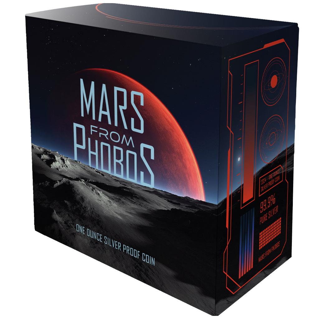 Niue 2024 $1 Mars From Phobos 1oz Silver Coloured Proof Coin