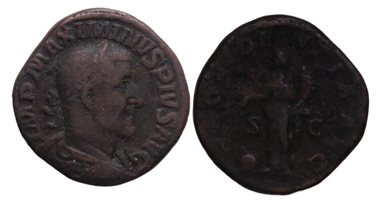 Roman Empire, Maximinus I 235-238AD Sestertius gFine