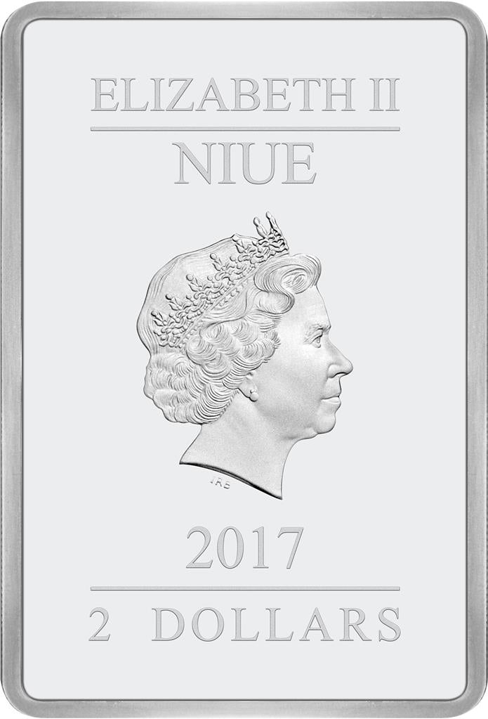 Niue 2017 $2 Disney Posters of The 1930's Mickey's Revue 1oz Silver Coloured Proof Coin