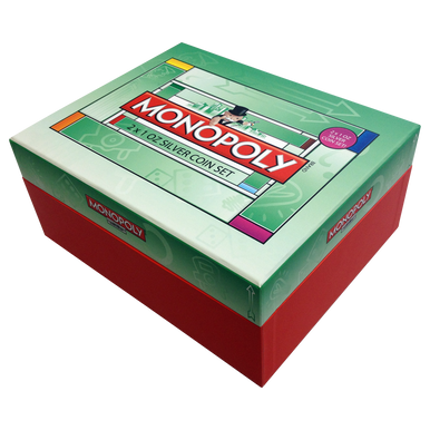 Niue 2013 $2 Monopoly 1oz Silver Coloured Proof 2 Coin Top Hat Set