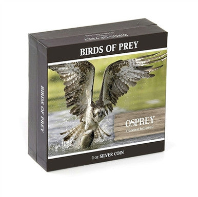 Niue 2013 $2 Birds of Prey Osprey 1oz Silver Proof Coloured Coin