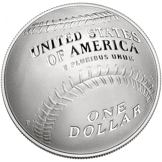 US 2014 $1 National Baseball Hall of Fame Silver Proof Coin