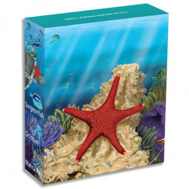 2011 50c Australian Sea Life II The Reef Starfish 1/2oz Silver Coloured Proof Coin