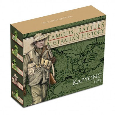 2012 $1 Famous Battles In Australian History Kapyong 1oz Silver Coloured Proof Coin
