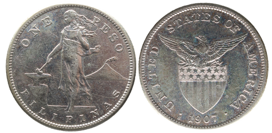 Philippines 1907s Peso VF