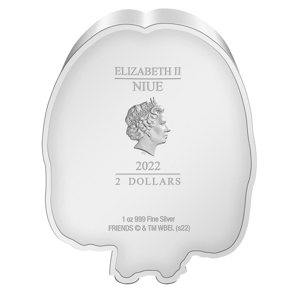 Niue 2022 $2 Chibi FRIENDS Phoebe Buffay Shaped 1oz Silver Proof Coin