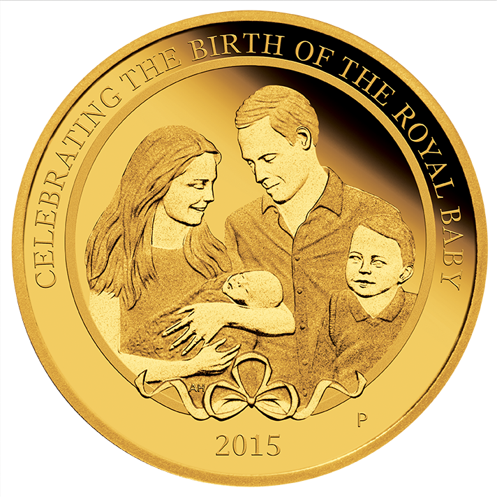2015 $25 Celebrating The Birth of HRH Princes Charlotte 1/4oz Gold Proof Coin