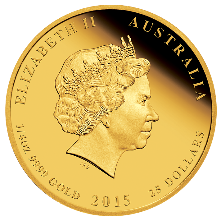 2015 $25 Celebrating The Birth of HRH Princes Charlotte 1/4oz Gold Proof Coin