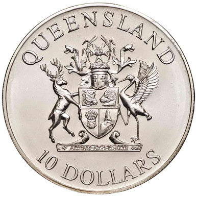 1989 $10 State Series Queensland Silver Uncirculated Coin