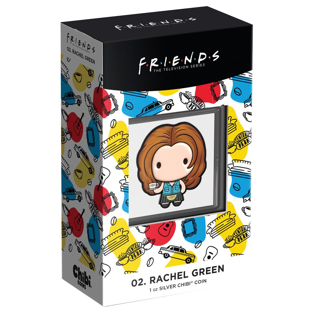 Niue 2022 $2 Chibi FRIENDS Rachel Green Shaped 1oz Silver Proof Coin