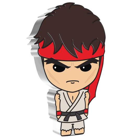 Niue 2021 $2 Chibi Street Fighter Ryu Shaped 1oz Silver Proof Coin