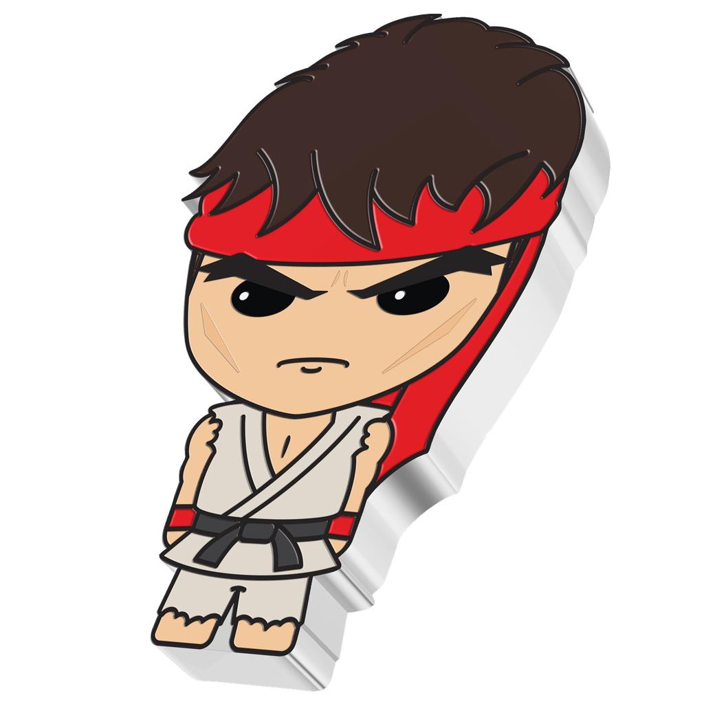 Niue 2021 $2 Chibi Street Fighter Ryu Shaped 1oz Silver Proof Coin