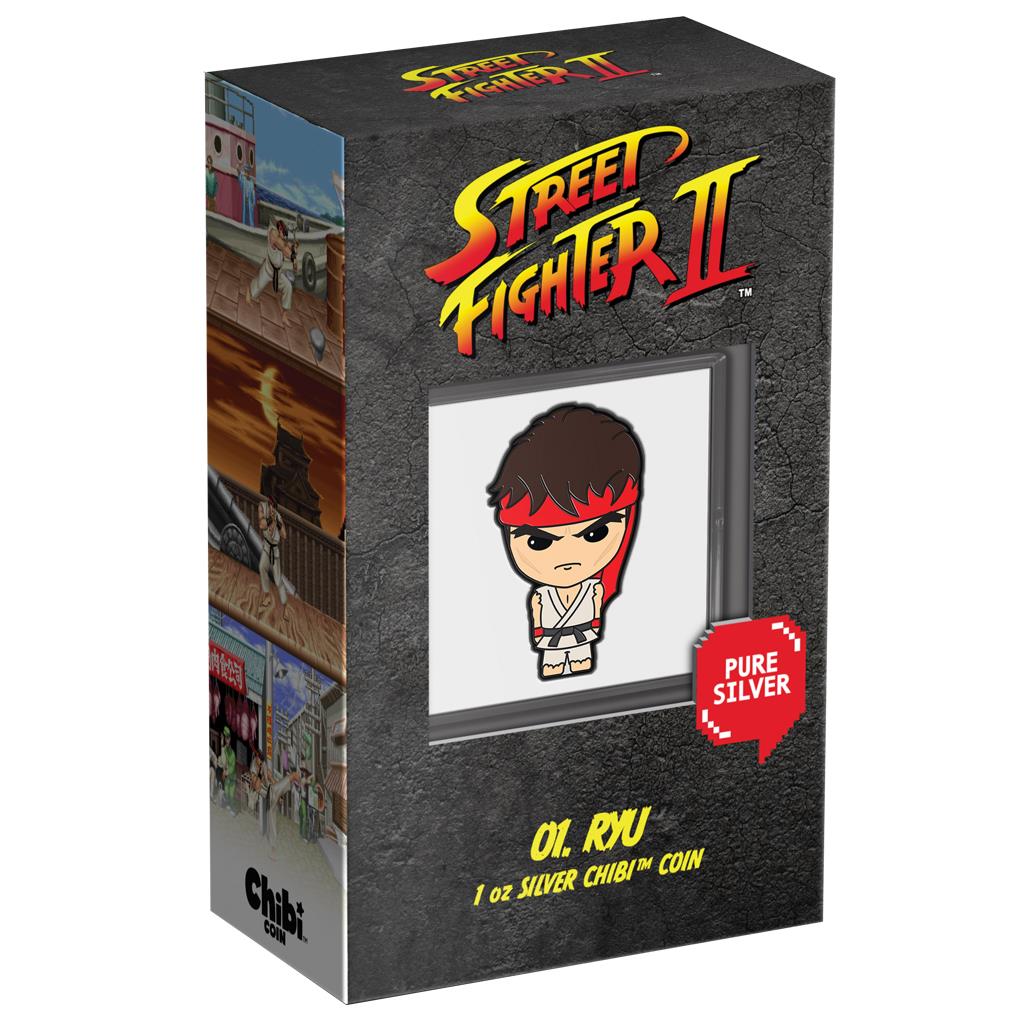 Niue 2021 $2 Chibi Street Fighter Ryu Shaped 1oz Silver Proof Coin