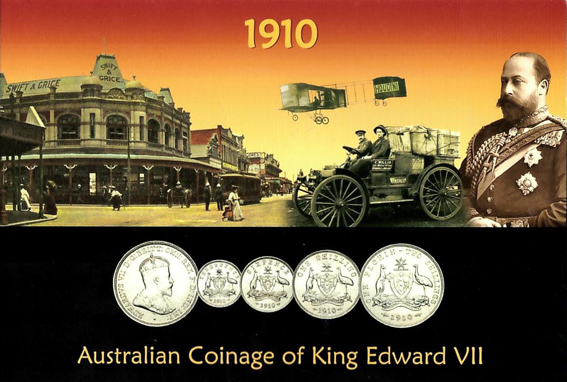 1910 Australian Coinage of King Edward VII 4 Coin Set