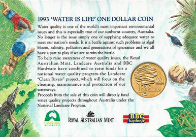1993 $1 'Water Is Life' Uncirculated Coin